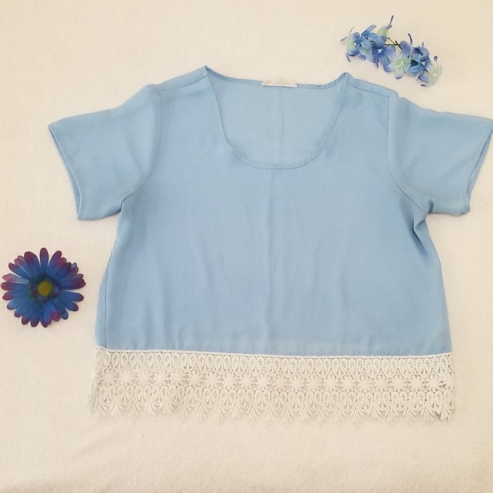 Medium Blue Lace Wishful Park T-Shirt